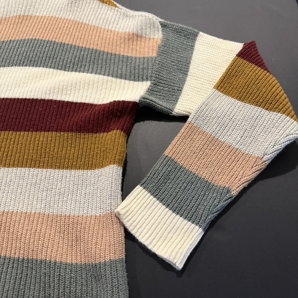 Madewell Women's Pullover Long Sleeve Knit Sweater Size XL Walton Stripe Pocket - Picture 9 of 9